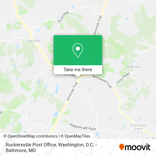 Ruckersville Post Office map