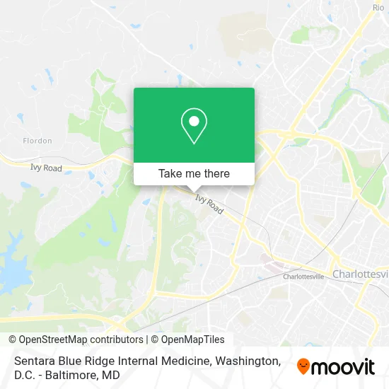 Sentara Blue Ridge Internal Medicine map