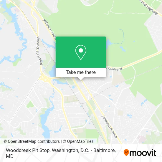 Woodcreek Pit Stop map