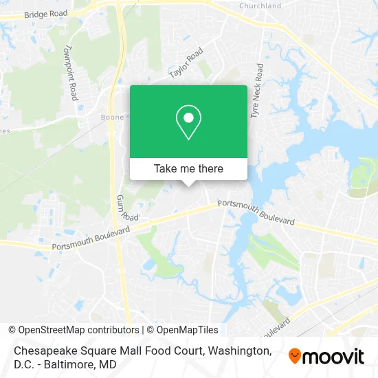 Chesapeake Square Mall Food Court map