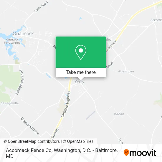 Accomack Fence Co map