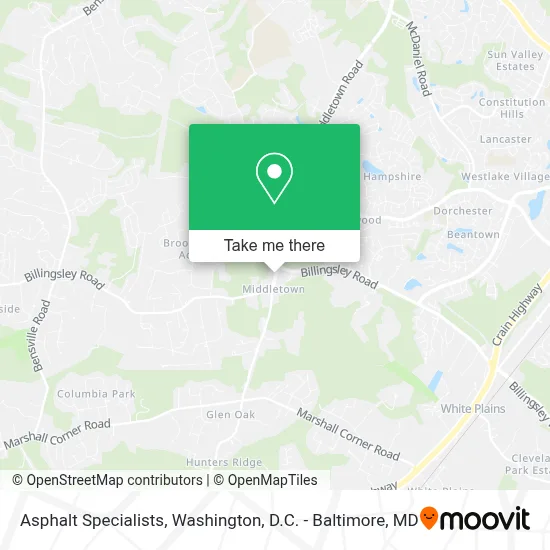 Asphalt Specialists map