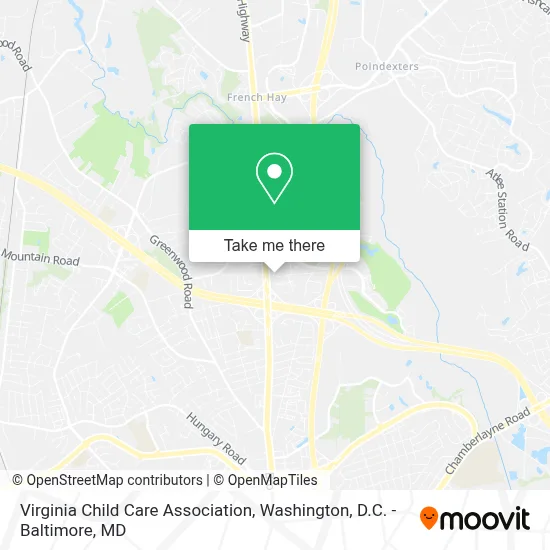 Virginia Child Care Association map