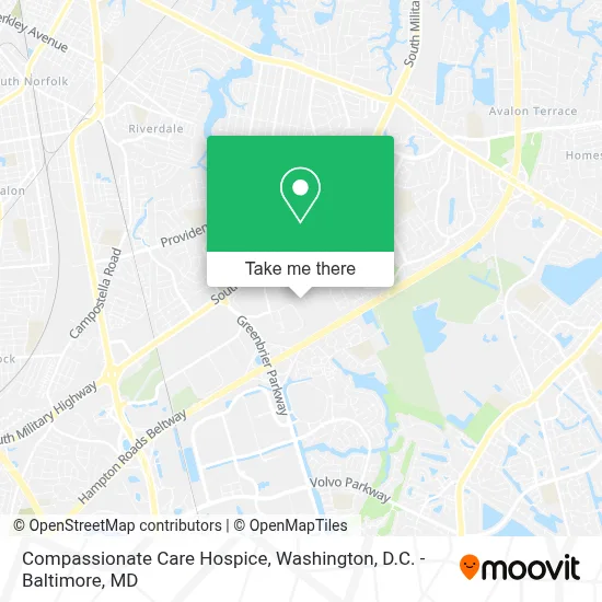Compassionate Care Hospice map