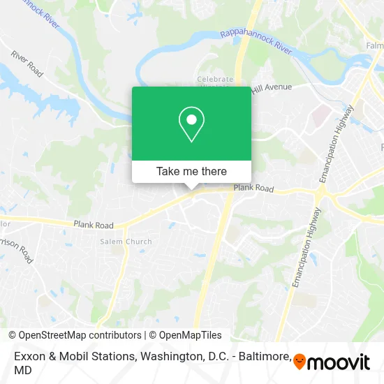 Exxon & Mobil Stations map