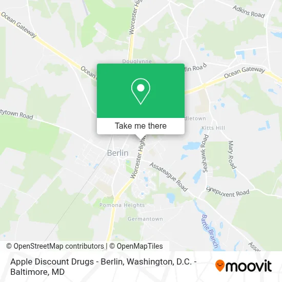 Apple Discount Drugs - Berlin map