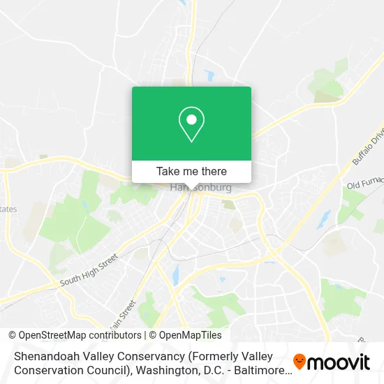 Shenandoah Valley Conservancy (Formerly Valley Conservation Council) map