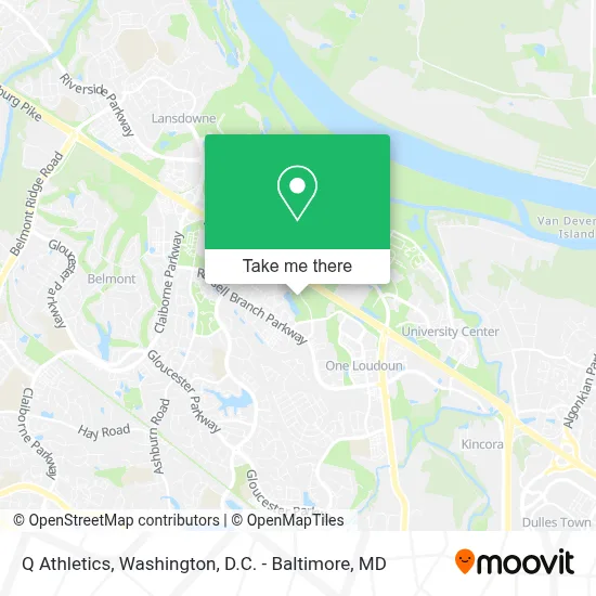 Q Athletics map