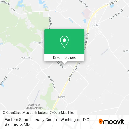 Eastern Shore Literacy Council map
