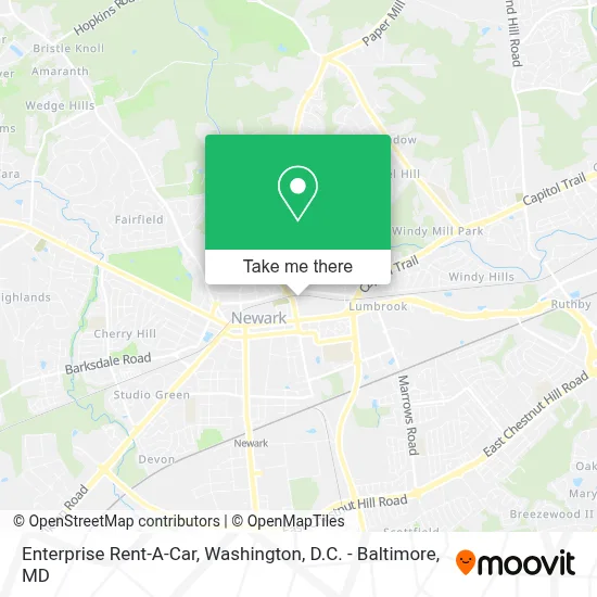 Enterprise Rent-A-Car map