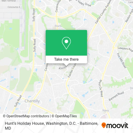 Hunt's Holiday House map