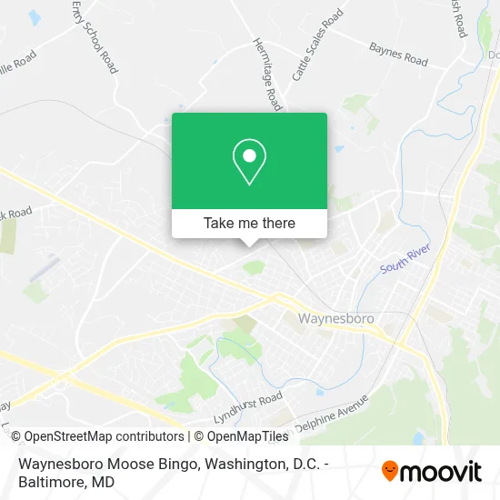 Waynesboro Moose Bingo map