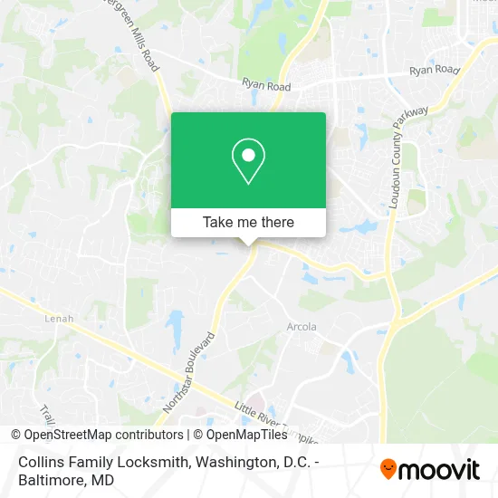 Collins Family Locksmith map