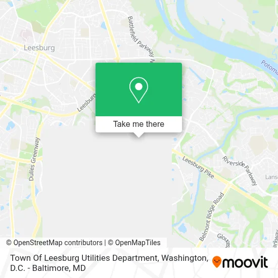 Town Of Leesburg Utilities Department map