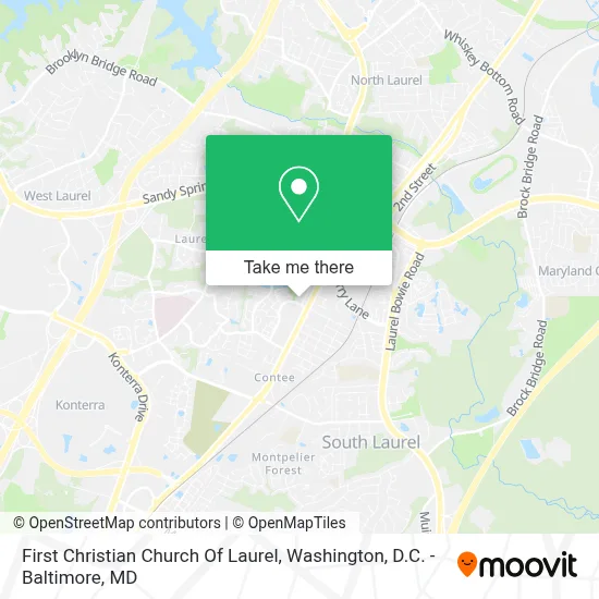 First Christian Church Of Laurel map