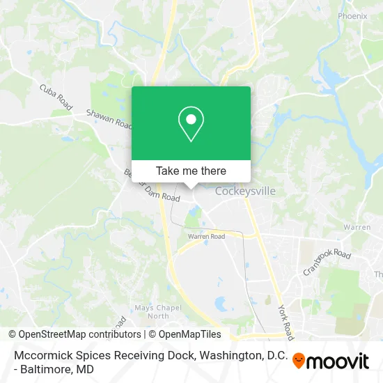 Mccormick Spices Receiving Dock map