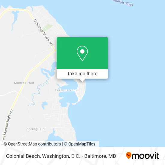 Colonial Beach map