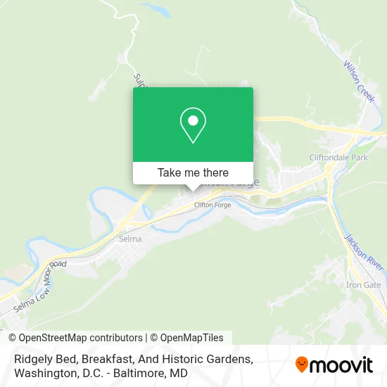 Ridgely Bed, Breakfast, And Historic Gardens map