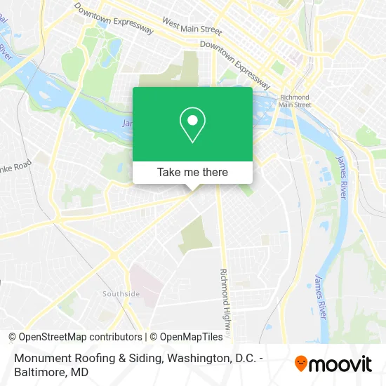 Monument Roofing & Siding map