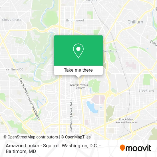 Amazon Locker - Squirrel map