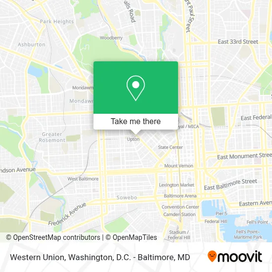 Western Union map