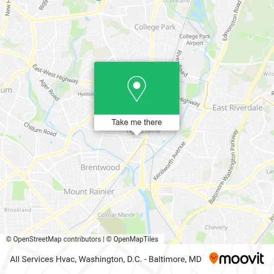 All Services Hvac map
