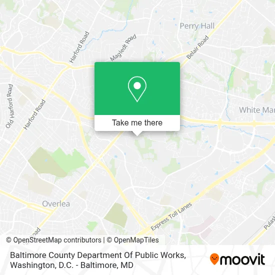 Baltimore County Department Of Public Works map
