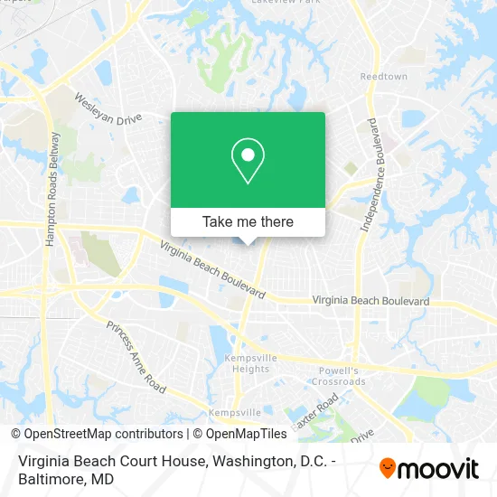 Virginia Beach Court House map