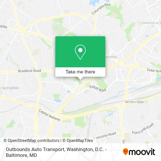 Outbounds Auto Transport map