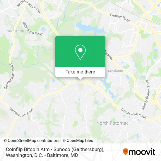 Coinflip Bitcoin Atm - Sunoco (Gaithersburg) map