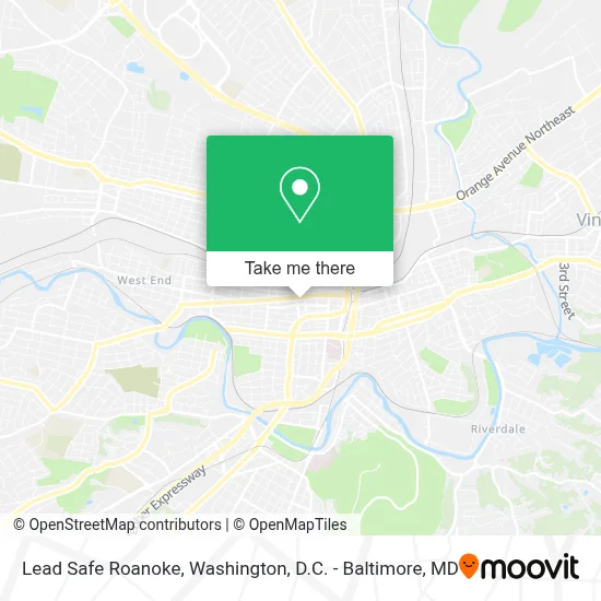 Lead Safe Roanoke map
