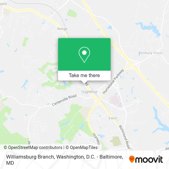 Williamsburg Branch map