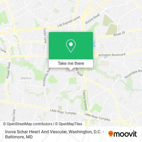 Inova Schar Heart And Vascular map