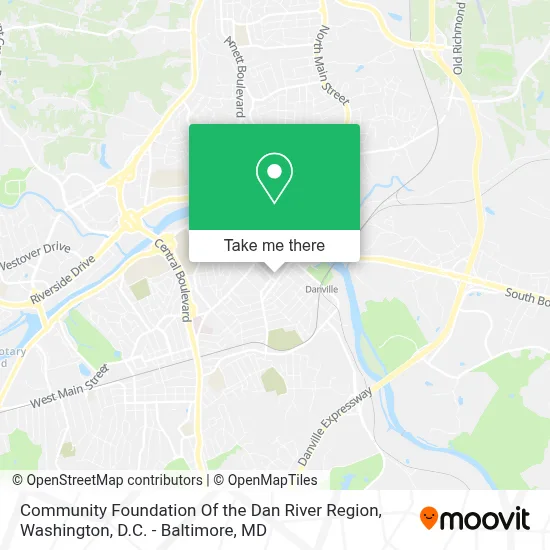 Community Foundation Of the Dan River Region map