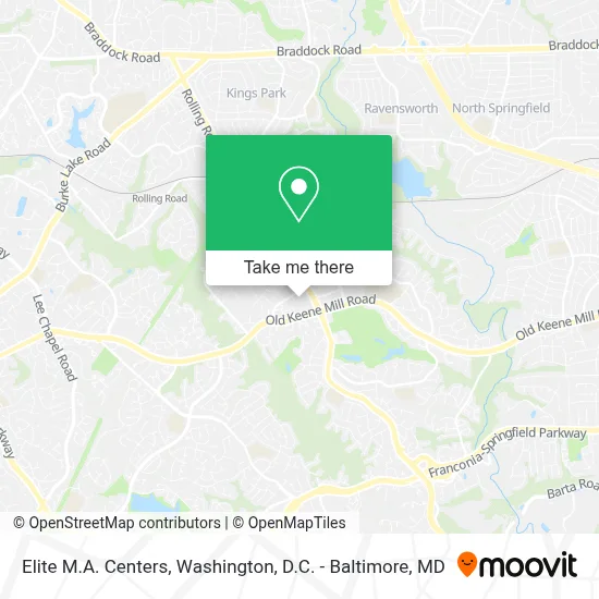Elite M.A. Centers map