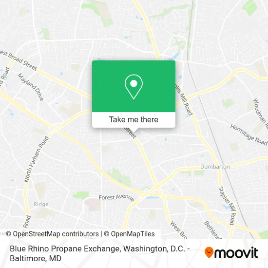 Blue Rhino Propane Exchange map