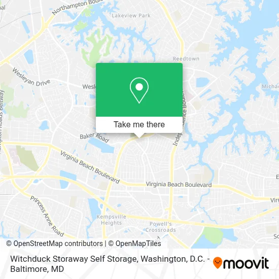Witchduck Storaway Self Storage map