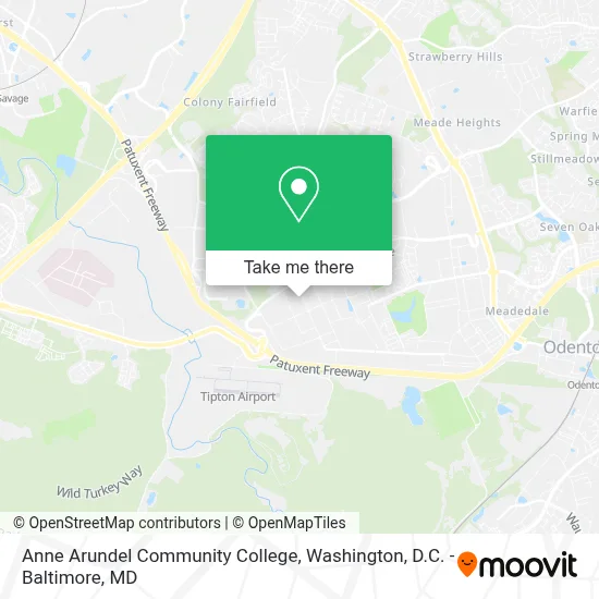 Anne Arundel Community College map