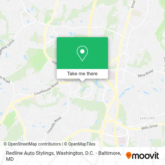 Redline Auto Stylings map