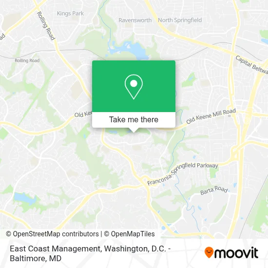 East Coast Management map