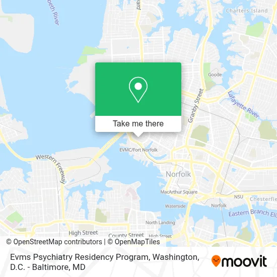 Evms Psychiatry Residency Program map