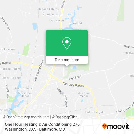 One Hour Heating & Air Conditioning 276 map