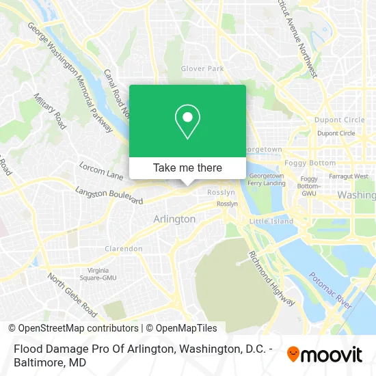 Flood Damage Pro Of Arlington map
