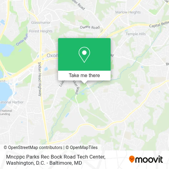 Mncppc Parks Rec Bock Road Tech Center map