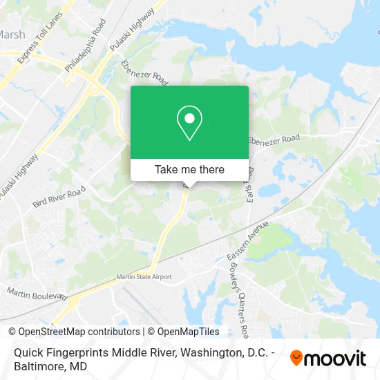 Quick Fingerprints Middle River map