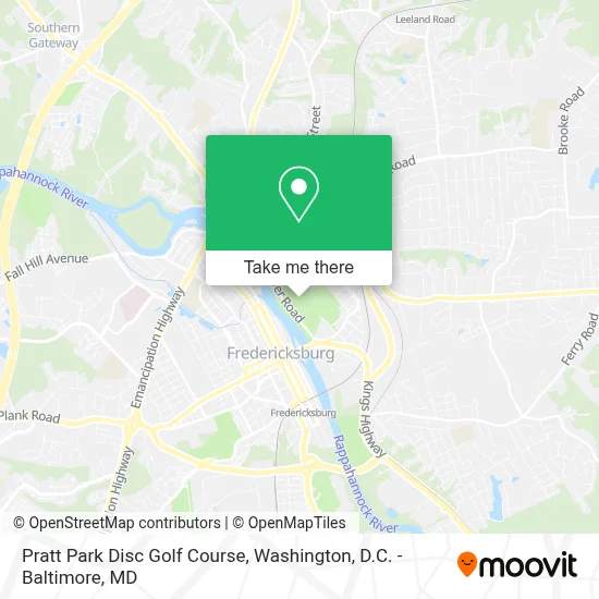 Pratt Park Disc Golf Course map