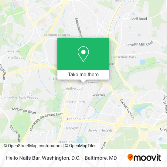 Hello Nails Bar map