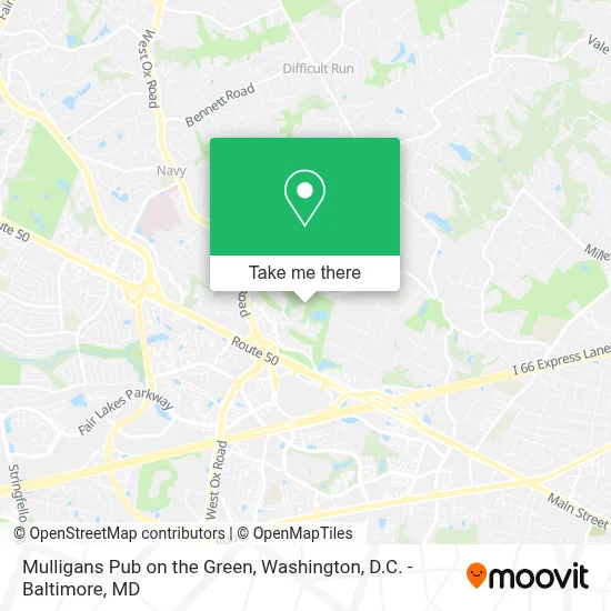 Mulligans Pub on the Green map