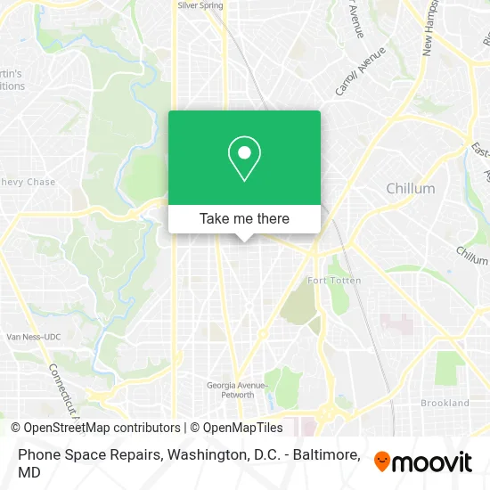 Phone Space Repairs map