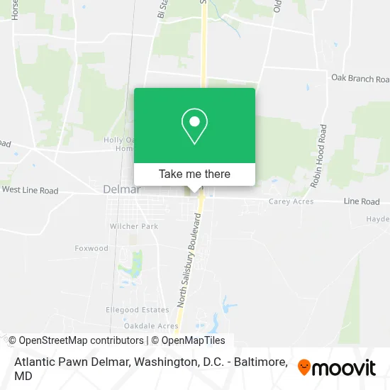 Atlantic Pawn Delmar map